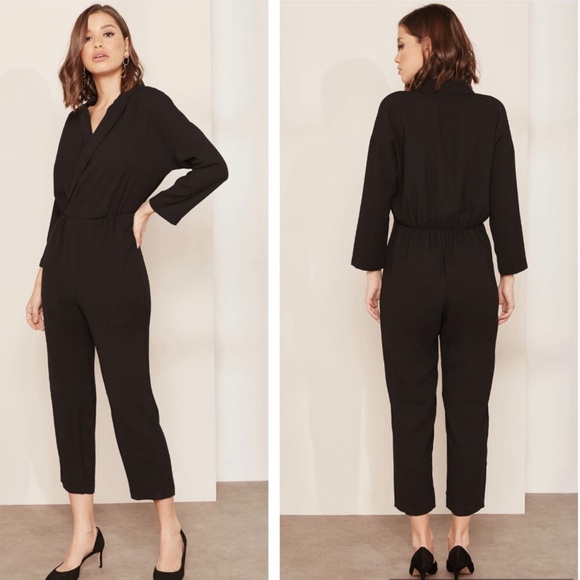 j crew crepe lapel jumpsuit